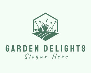 Landscaping Gardening Grass logo design