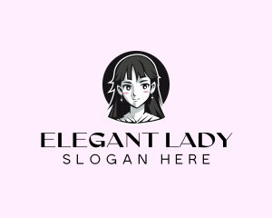 Lady Anime Avatar logo design