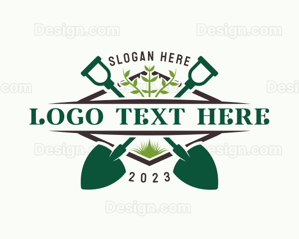 Gardening Shovel Landscaping Logo