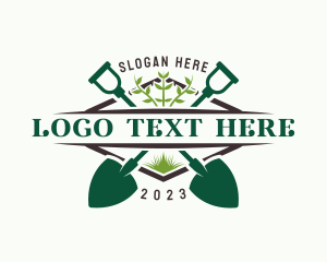 Gardening Shovel Landscaping logo