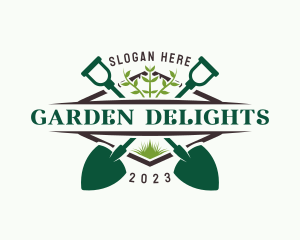 Gardening Shovel Landscaping logo design