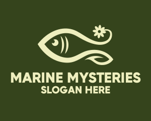 Floral Marine Fish logo design