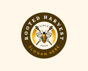 Bee Honey Apiary logo design