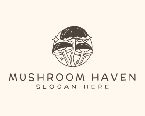 Mushroom Fungi Organic logo design