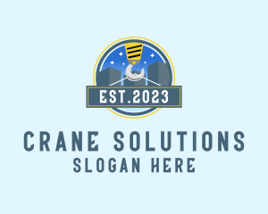 Construction Crane Building logo