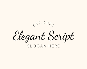 Feminine Script Wordmark logo design