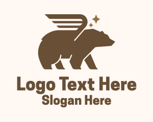 Winged Grizzly Bear Logo