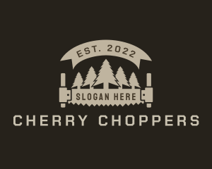 Tree Crosscut Saw  logo design