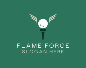 Golf Tee Wings Logo