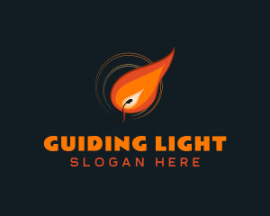 Candle Fire Light logo design