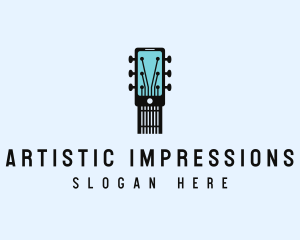 Acoustic Music Instrument Mobile App logo design