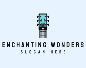 Acoustic Music Instrument Mobile App logo design