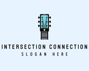 Acoustic Music Instrument Mobile App logo design