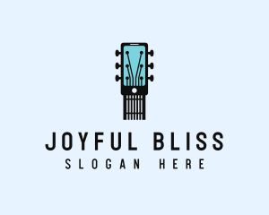 Acoustic Music Instrument Mobile App logo design