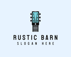 Acoustic Music Instrument Mobile App logo design