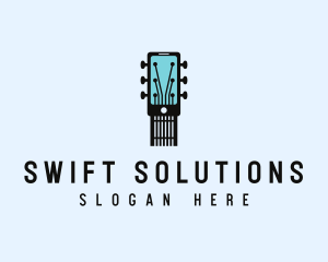 Acoustic Music Instrument Mobile App logo design