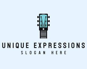 Acoustic Music Instrument Mobile App logo design