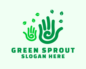 Green Hands Gardening logo design