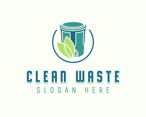 Eco Garbage Trash Bin logo design