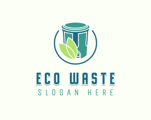 Eco Garbage Trash Bin logo design