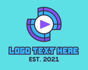 Media Player Button logo design
