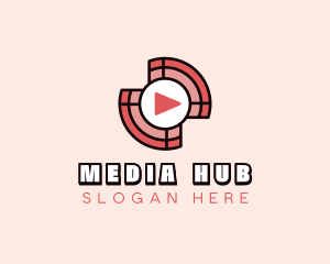 Media Player Button logo design