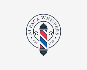 Retro Barber Pole logo design