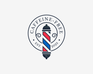 Retro Barber Pole logo design