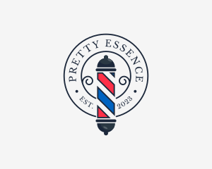 Retro Barber Pole logo