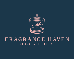 Scented Floral Candle logo design