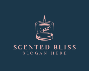 Scented Floral Candle logo design