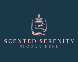 Scented Floral Candle logo design