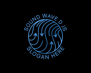 Arrow Wave Surfing logo design