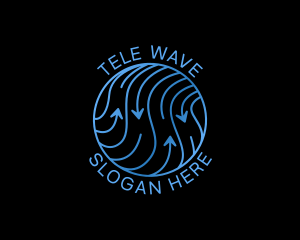 Arrow Wave Surfing logo design