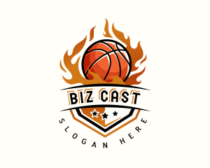 Basketball Hoop Fire logo