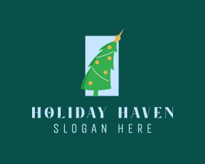 Holiday Christmas Tree logo design