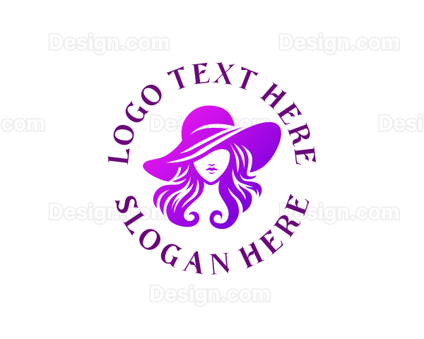 Female Hat Fashion Logo