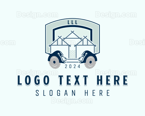 Wood Cutting Carpentry Logo