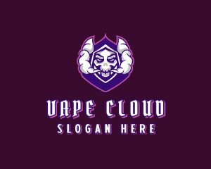 Skull Vape Smoking logo