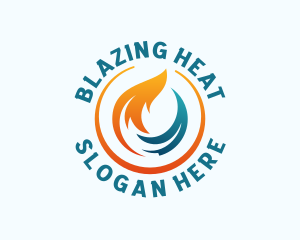 Heating Cooling Element logo design