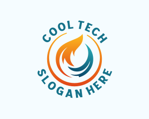 Heating Cooling Element logo design