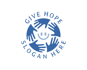 Happy Charity Hands logo design