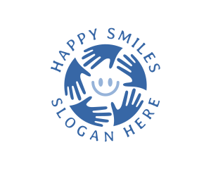 Happy Charity Hands logo design