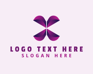 Gradient Butterfly Letter X logo