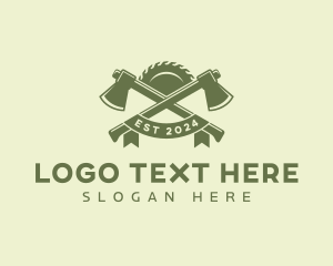 Lumberjack Axe Carpenter Logo