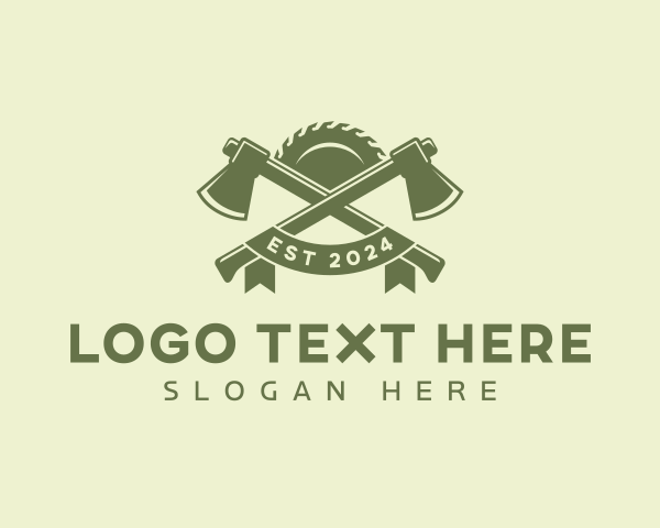 Lumberjack Axe Carpenter logo