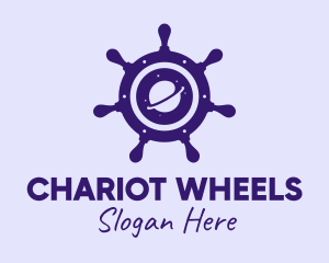 Space Explorer Steering Wheel logo design