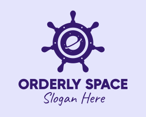 Space Explorer Steering Wheel logo design