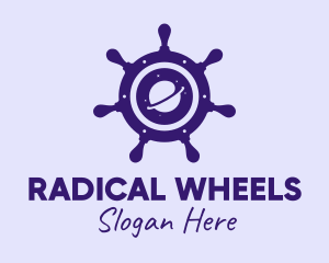 Space Explorer Steering Wheel logo design