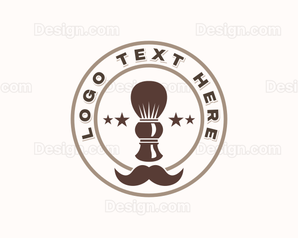 Shaving Brush Barbering Logo